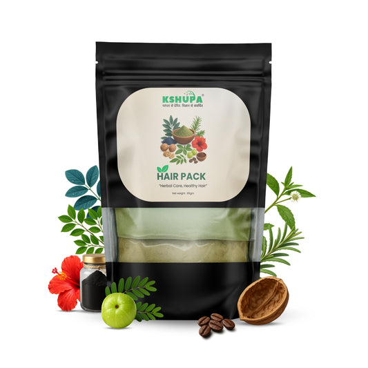 Natural Ayurvedic Hair Pack ∣ Ammonia-Free Indigo, Henna & Amla for Strength, Shine & Greying Control. | 65 GM